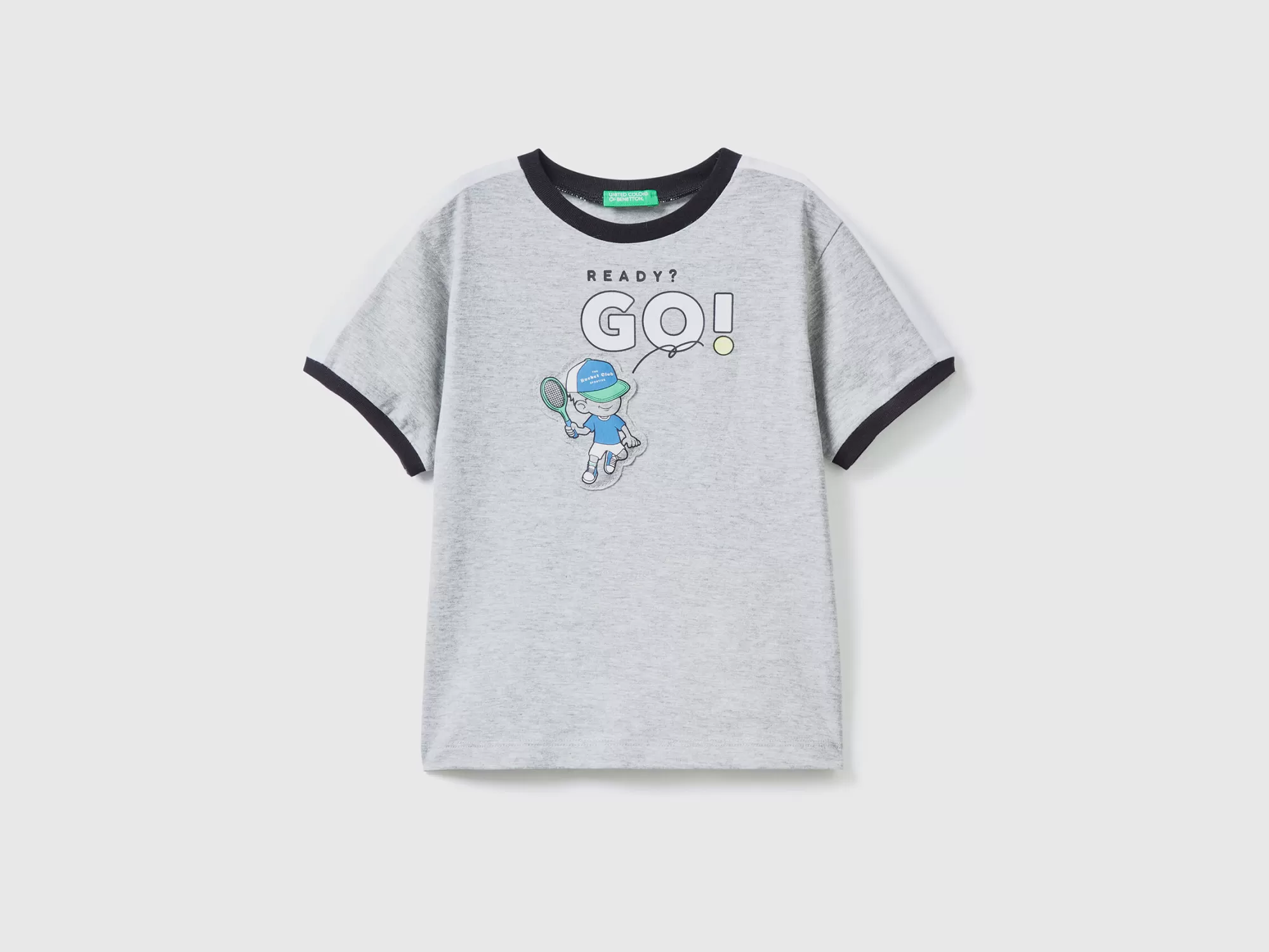 Benetton Camiseta Con Estampado Y Parche-Niños Camisetas Y Camisas