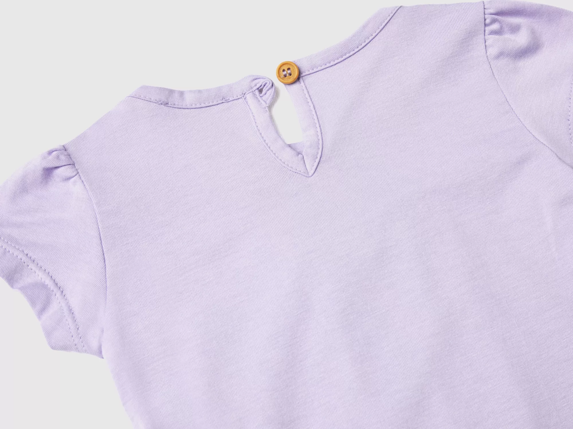 Benetton Camiseta Con Lazo De Rayas-Niños Vestidos De Algodón Organico