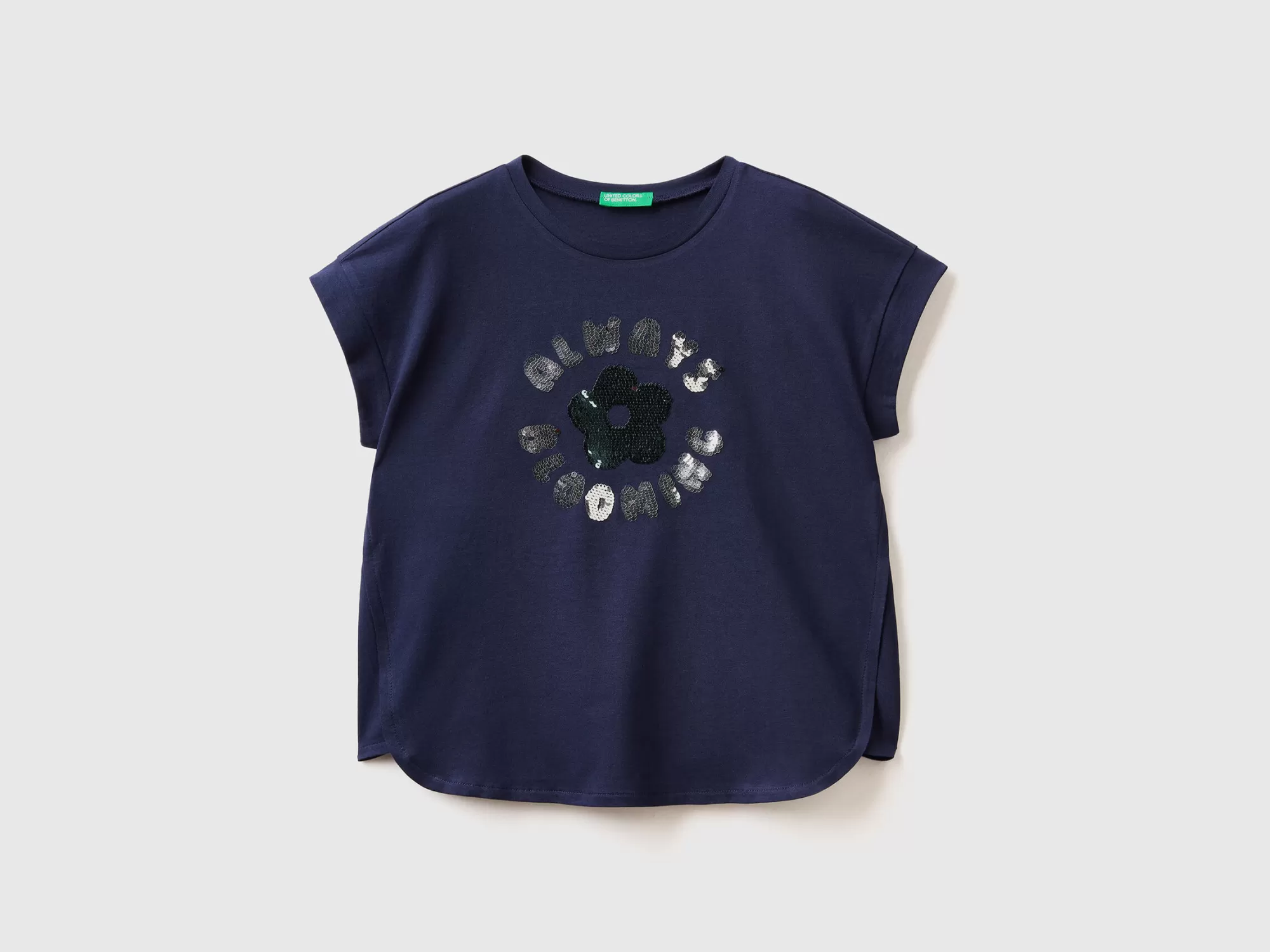 Benetton Camiseta Con Lentejuelas Reversibles-Niños Camisetas Y Camisas