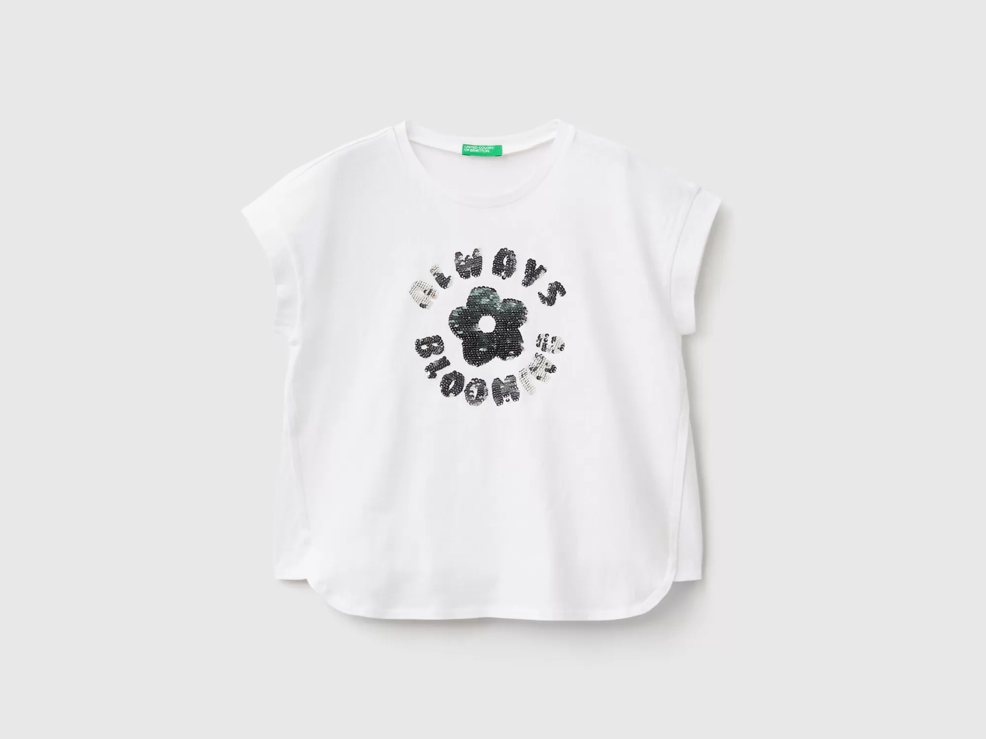 Benetton Camiseta Con Lentejuelas Reversibles-Niños Camisetas Y Camisas