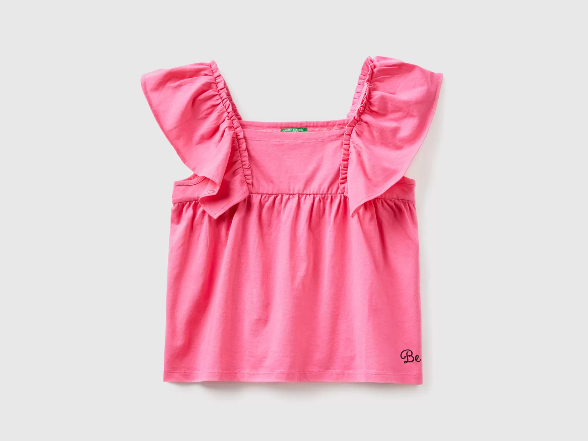 Benetton Camiseta Con Manga Casquillo-Niños Camisetas Y Camisas