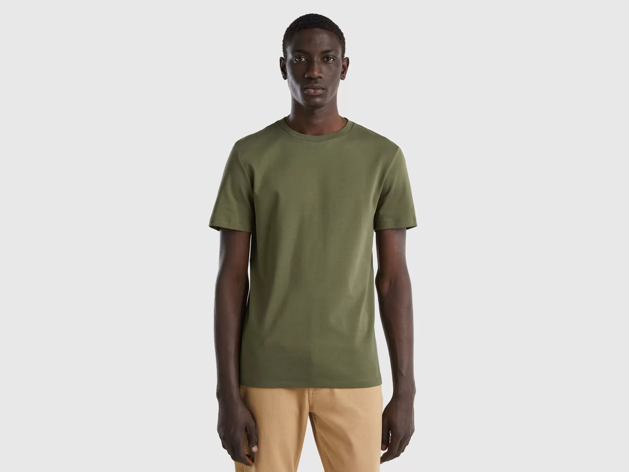 Benetton Camiseta De 100 % Algodón-Hombre Camisetas