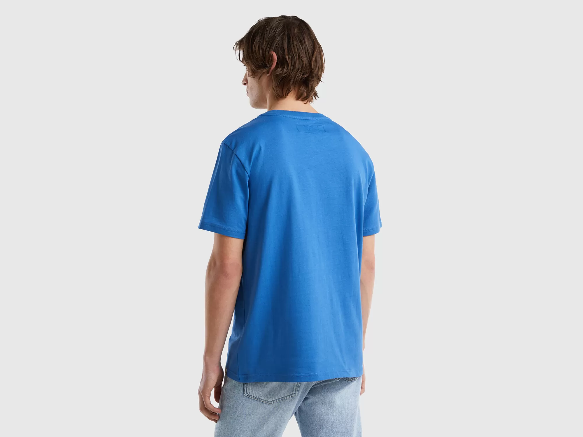 Benetton Camiseta De 100 % Algodón Con Bolsillo-Hombre Camisetas