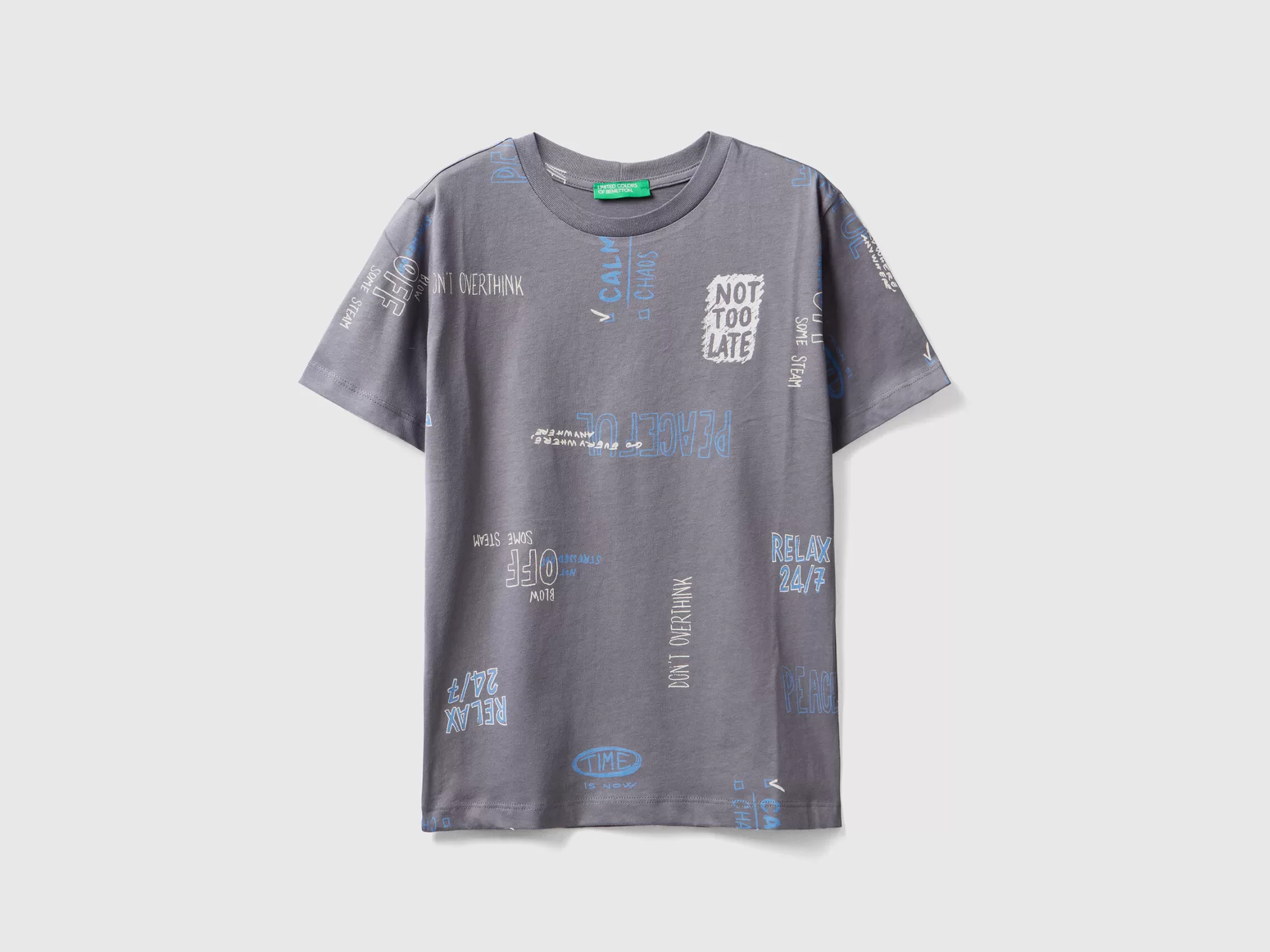 Benetton Camiseta De 100 % Algodón Con Estampado-Niños Camisetas Y Camisas