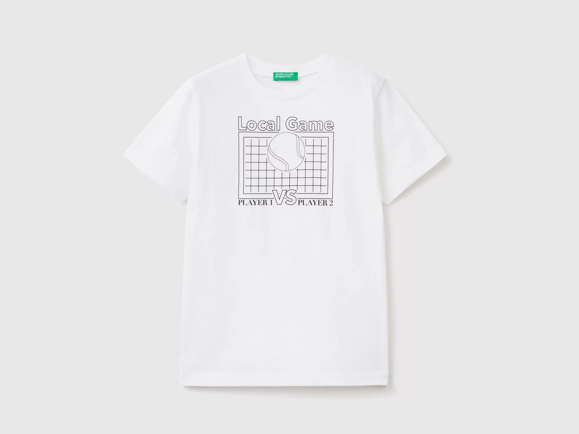 Benetton Camiseta De 100 % Algodón Con Estampado-Niños Camisetas Y Camisas