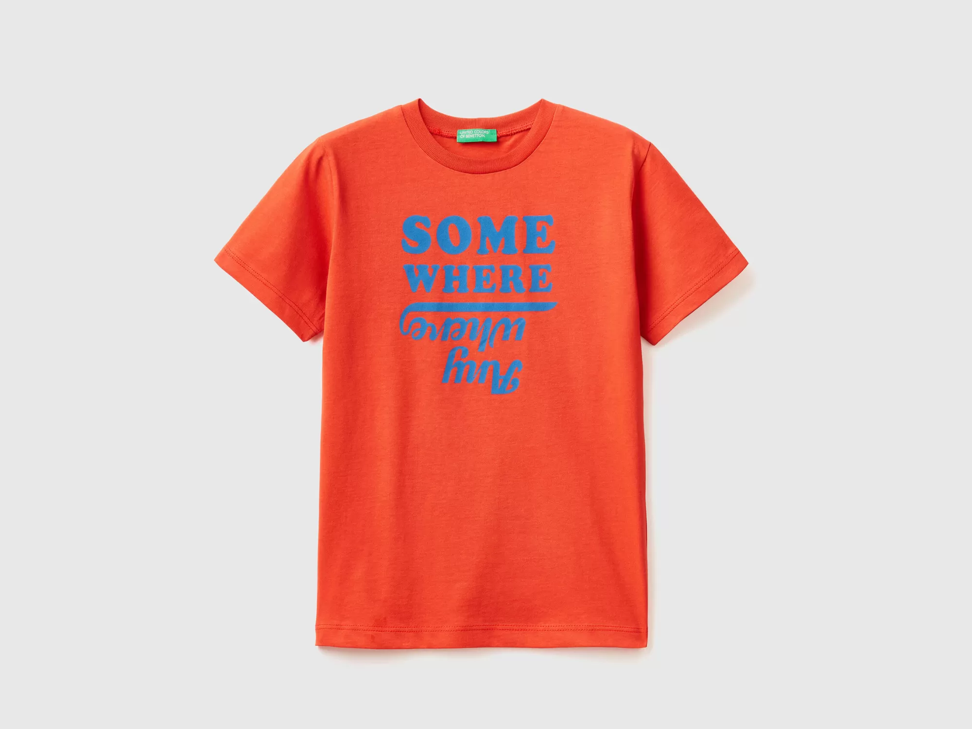 Benetton Camiseta De 100 % Algodón Con Estampado-Niños Camisetas Y Camisas