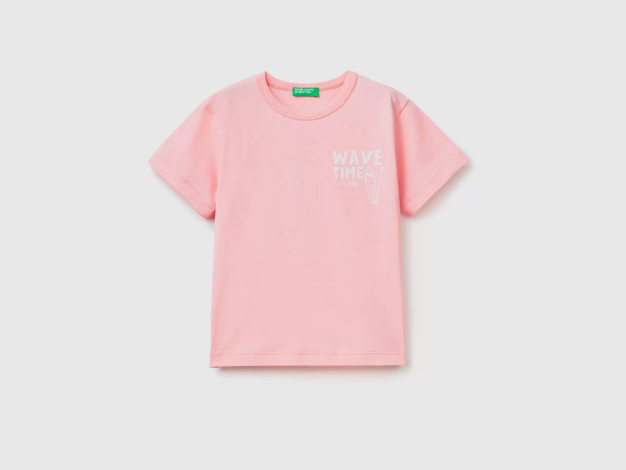 Benetton Camiseta De 100 % Algodón Con Estampado-Niños Camisetas Y Camisas