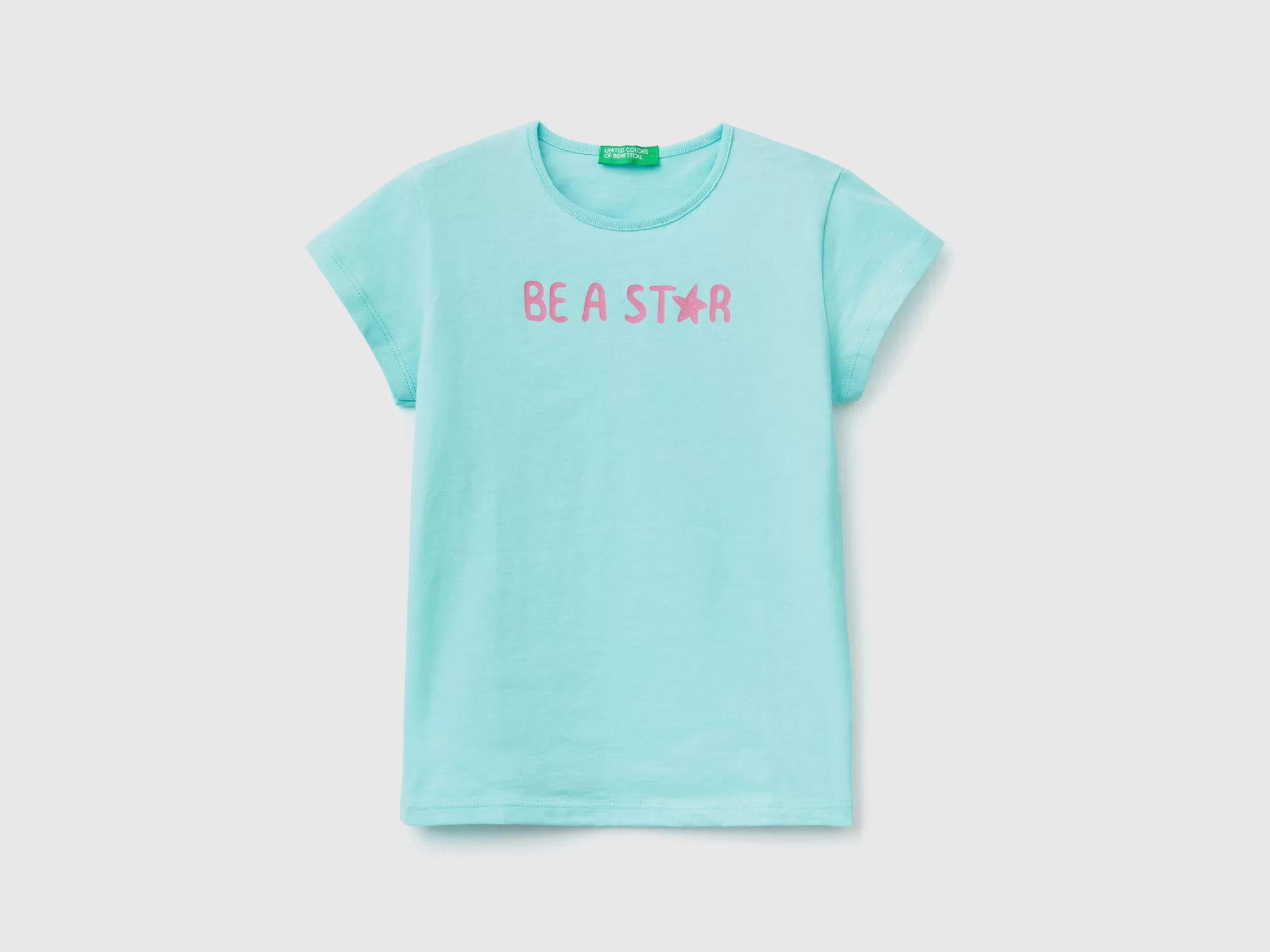 Benetton Camiseta De 100 % Algodón Con Estampado-Niños Camisetas Y Camisas