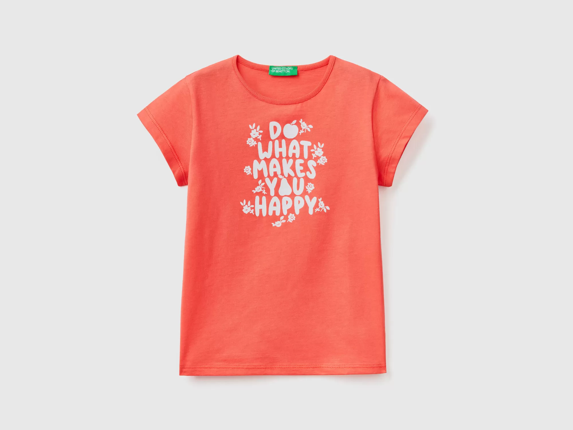 Benetton Camiseta De 100 % Algodón Con Estampado-Niños Camisetas Y Camisas