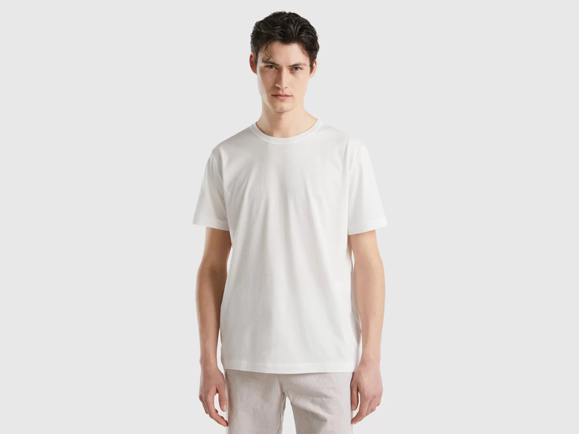 Benetton Camiseta De 100 % Algodón Con Estampado-Hombre Camisetas