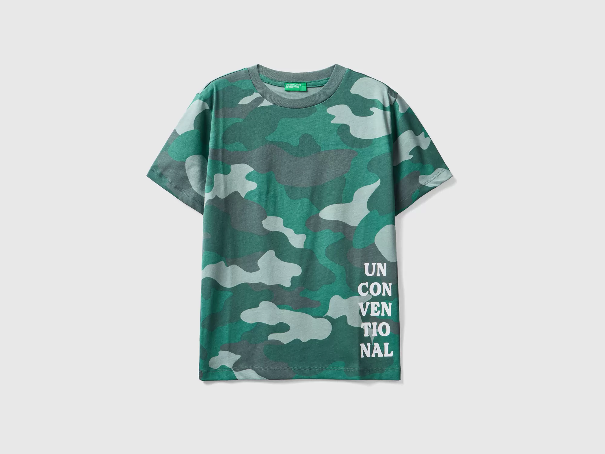 Benetton Camiseta De 100 % Algodón Con Estampado-Niños Camisetas Y Camisas