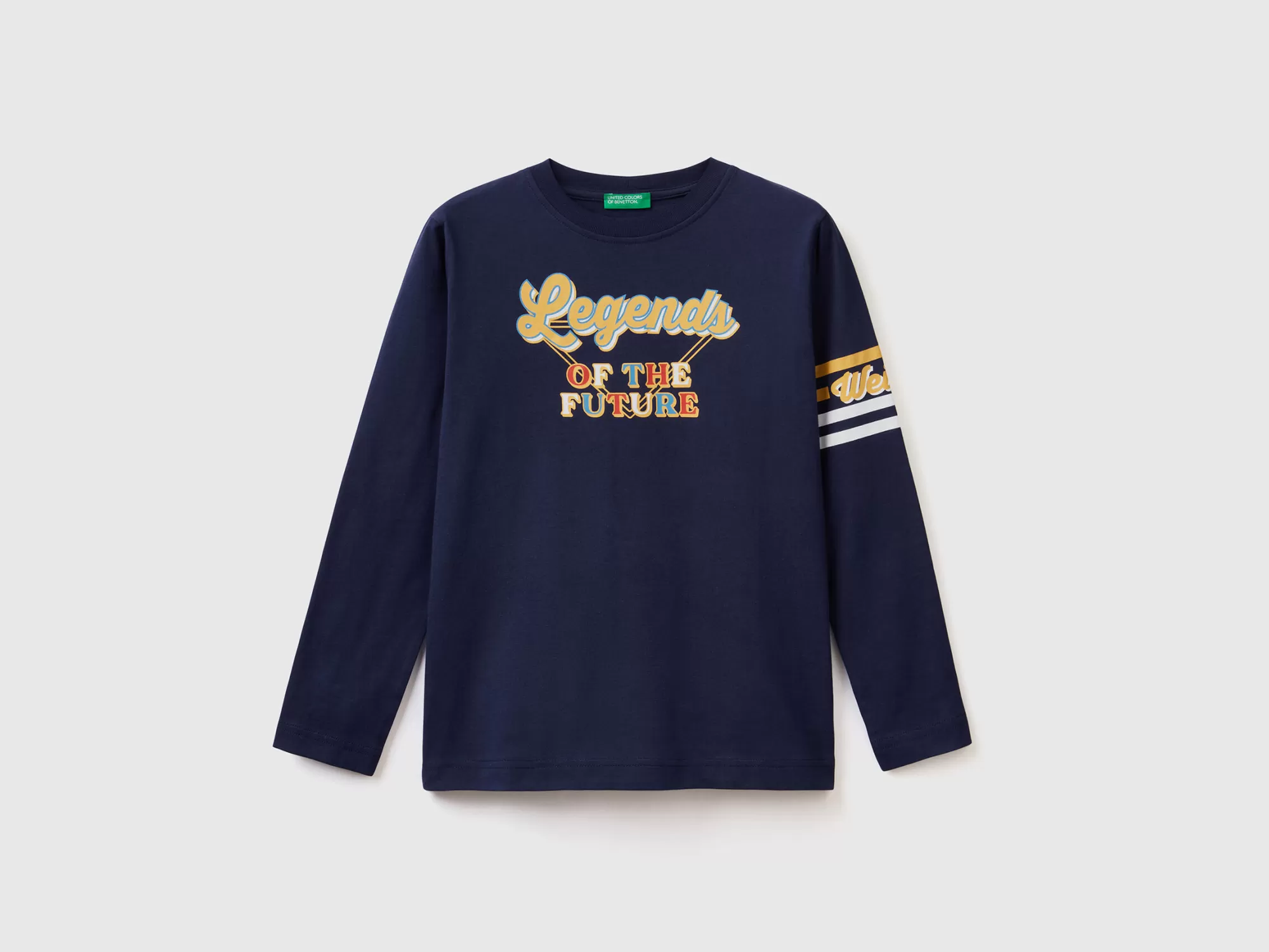 Benetton Camiseta De 100 % Algodón Con Estampado Retro-Niños Camisetas Y Camisas