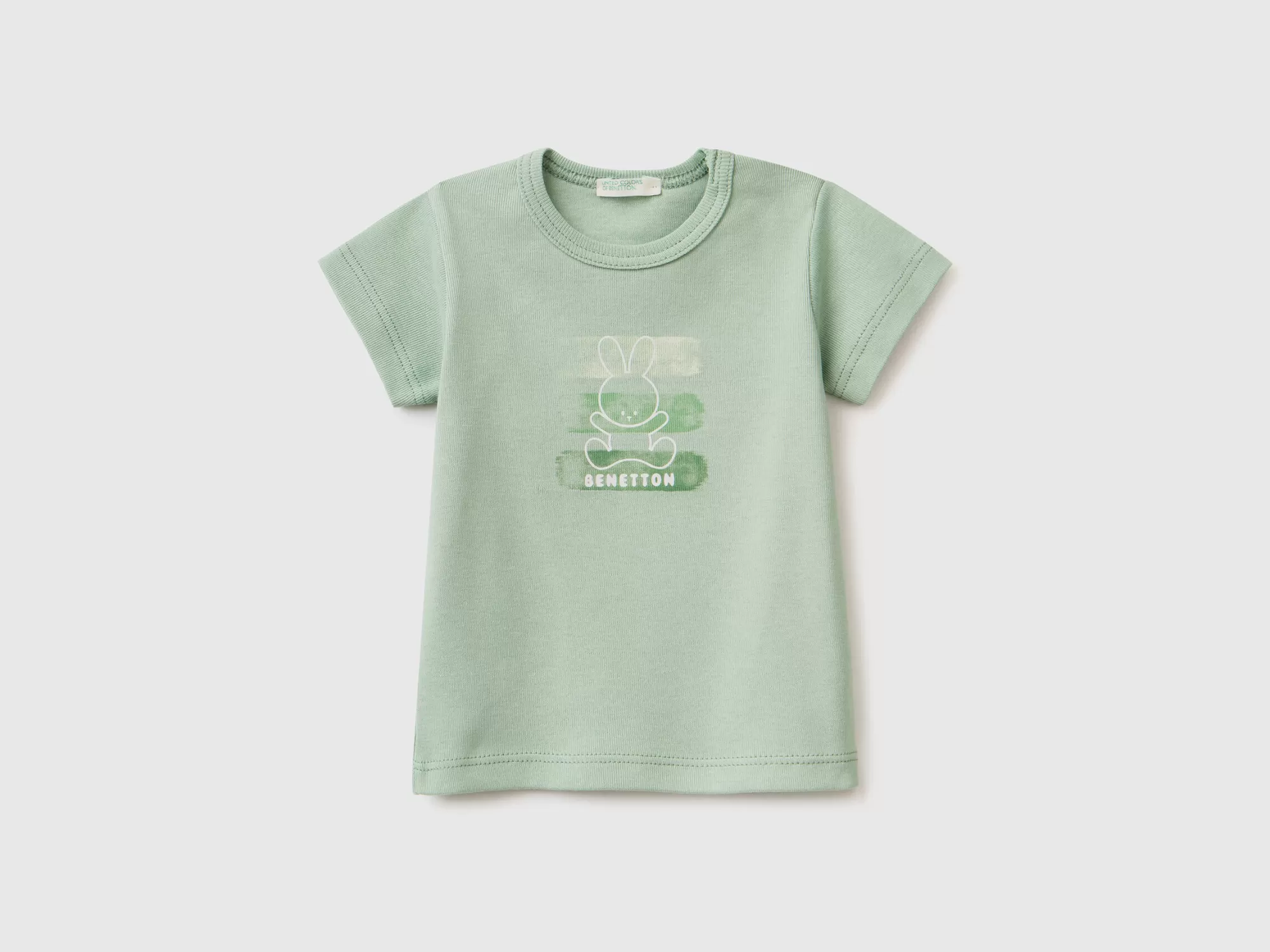 Benetton Camiseta De 100 % Algodón Organico-Niños Vestidos De Algodón Organico