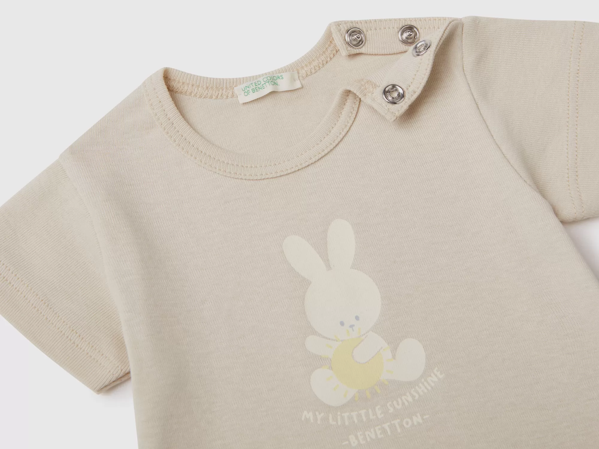 Benetton Camiseta De 100 % Algodón Organico-Niños Vestidos De Algodón Organico