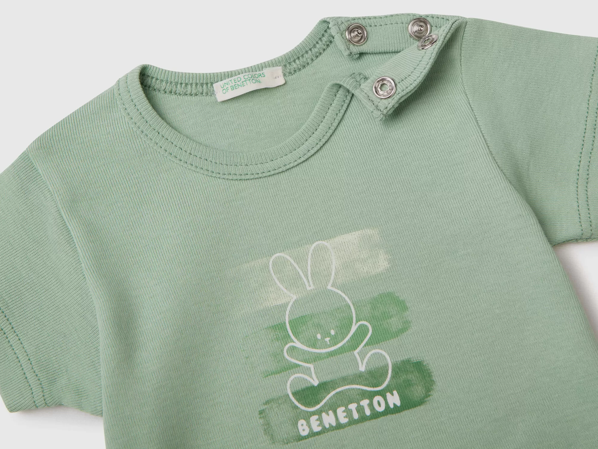 Benetton Camiseta De 100 % Algodón Organico-Niños Vestidos De Algodón Organico