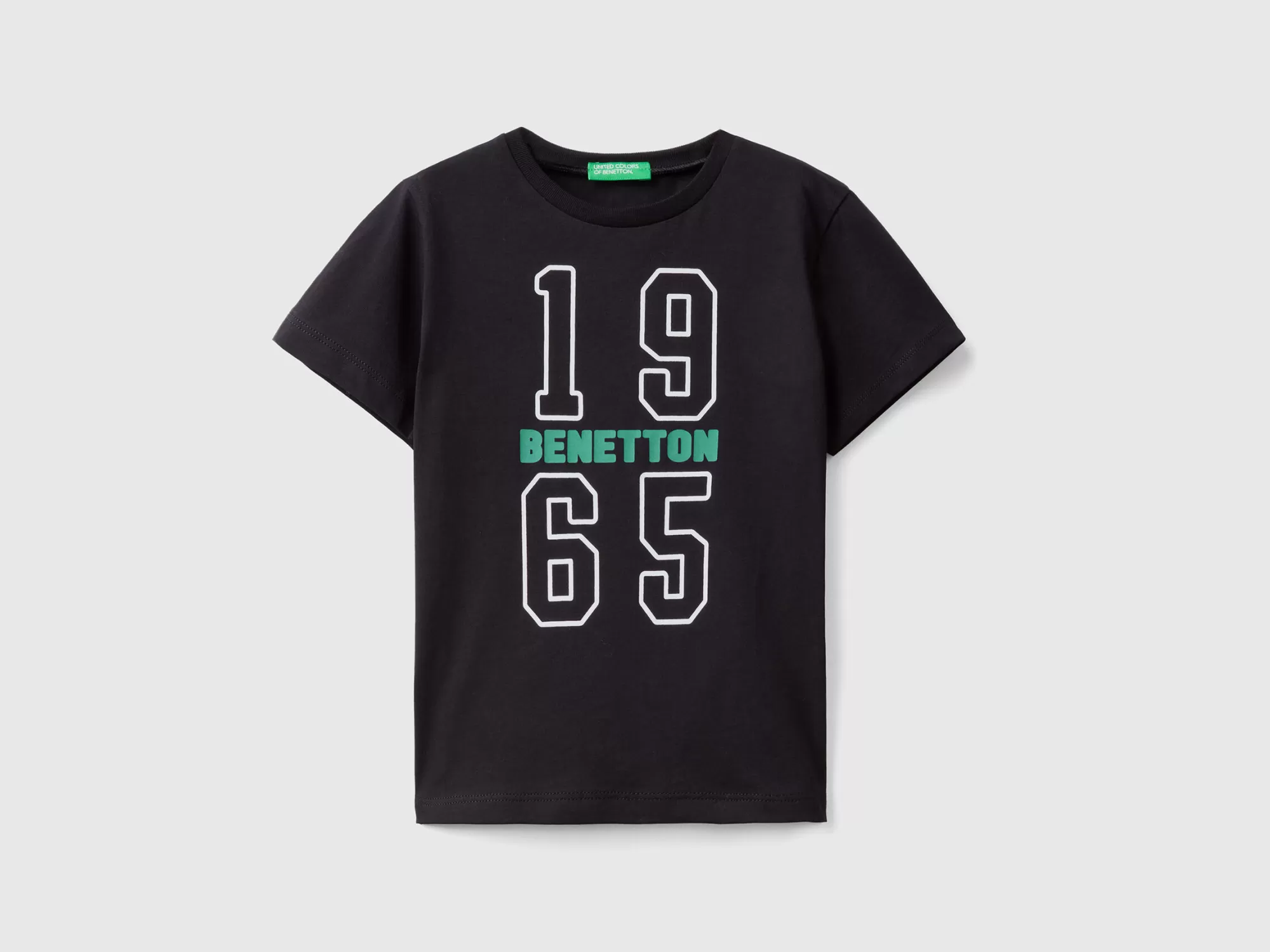 Benetton Camiseta De 100 % Algodón Organico Con Estampado-Niños Camisetas Y Camisas