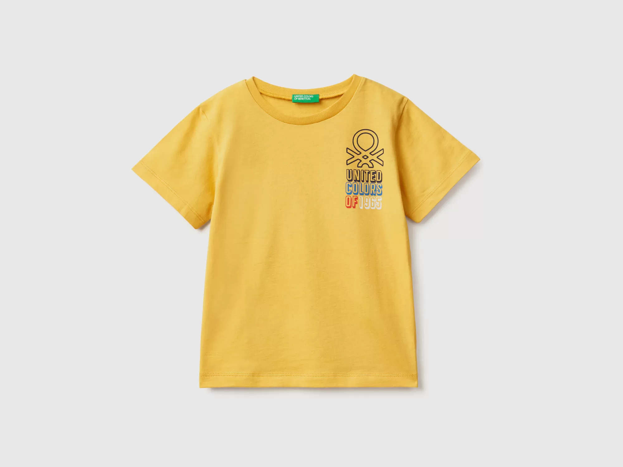 Benetton Camiseta De 100 % Algodón Organico Con Estampado-Niños Camisetas Y Camisas