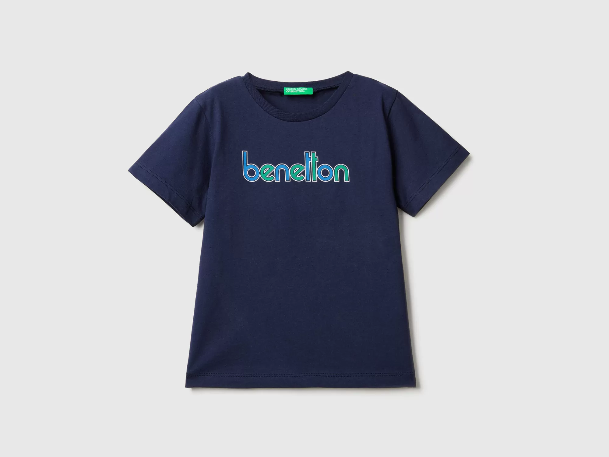 Benetton Camiseta De 100 % Algodón Organico Con Estampado-Niños Camisetas Y Camisas