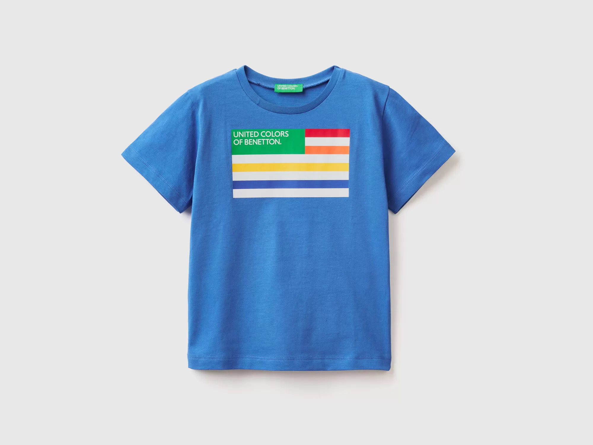 Benetton Camiseta De 100 % Algodón Organico Con Estampado-Niños Camisetas Y Camisas