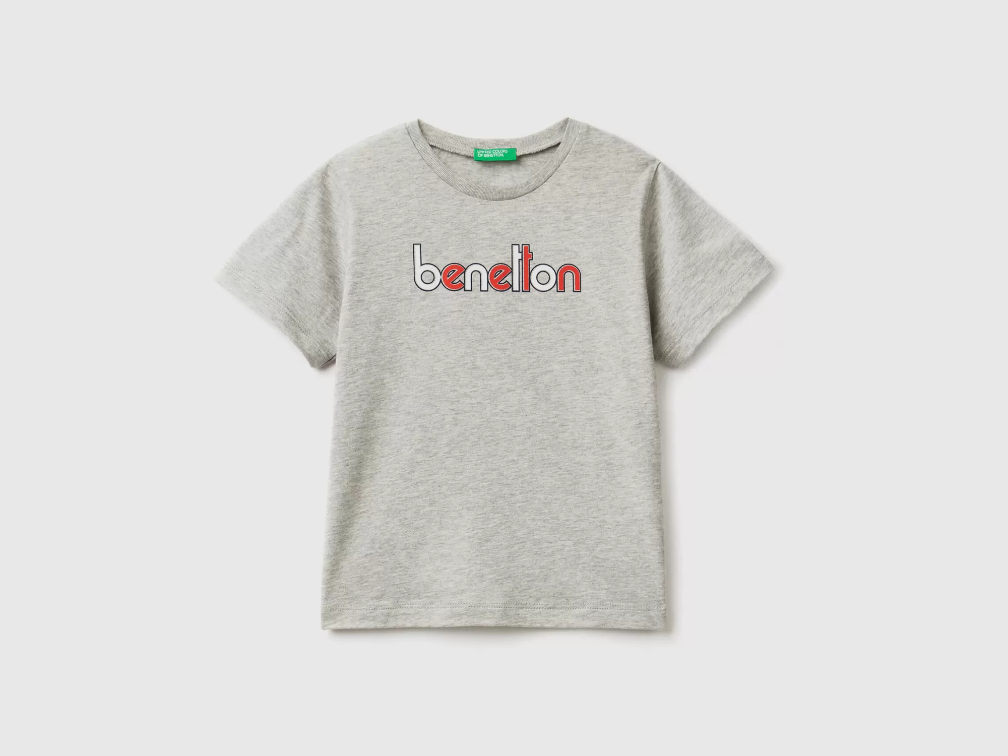 Benetton Camiseta De 100 % Algodón Organico Con Estampado-Niños Camisetas Y Camisas