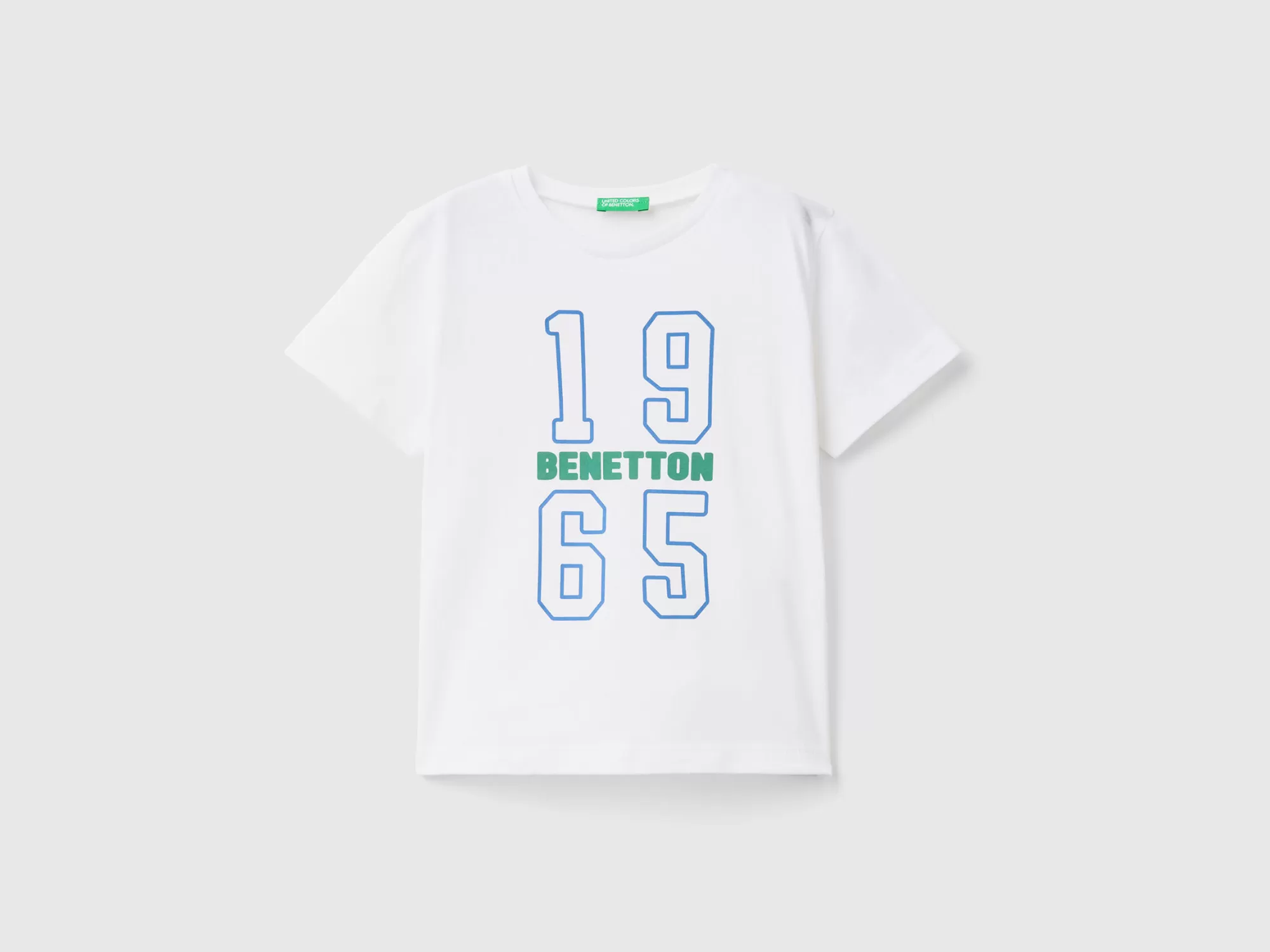 Benetton Camiseta De 100 % Algodón Organico Con Estampado-Niños Camisetas Y Camisas