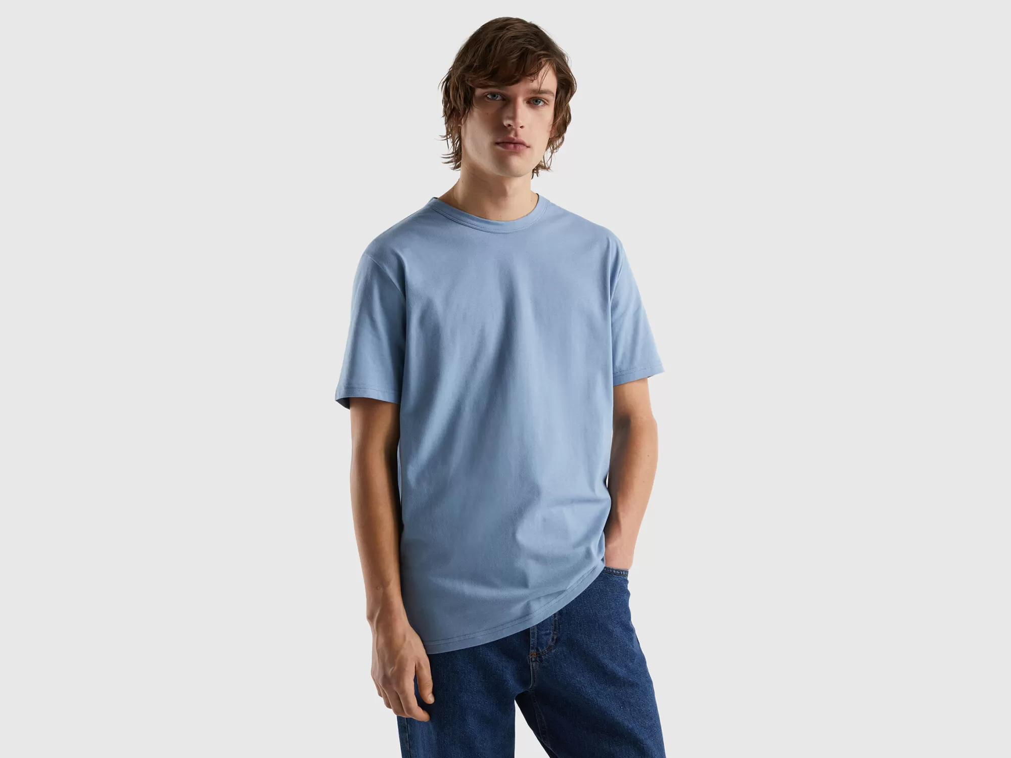 Benetton Camiseta De Algodón Calido-Hombre Camisetas