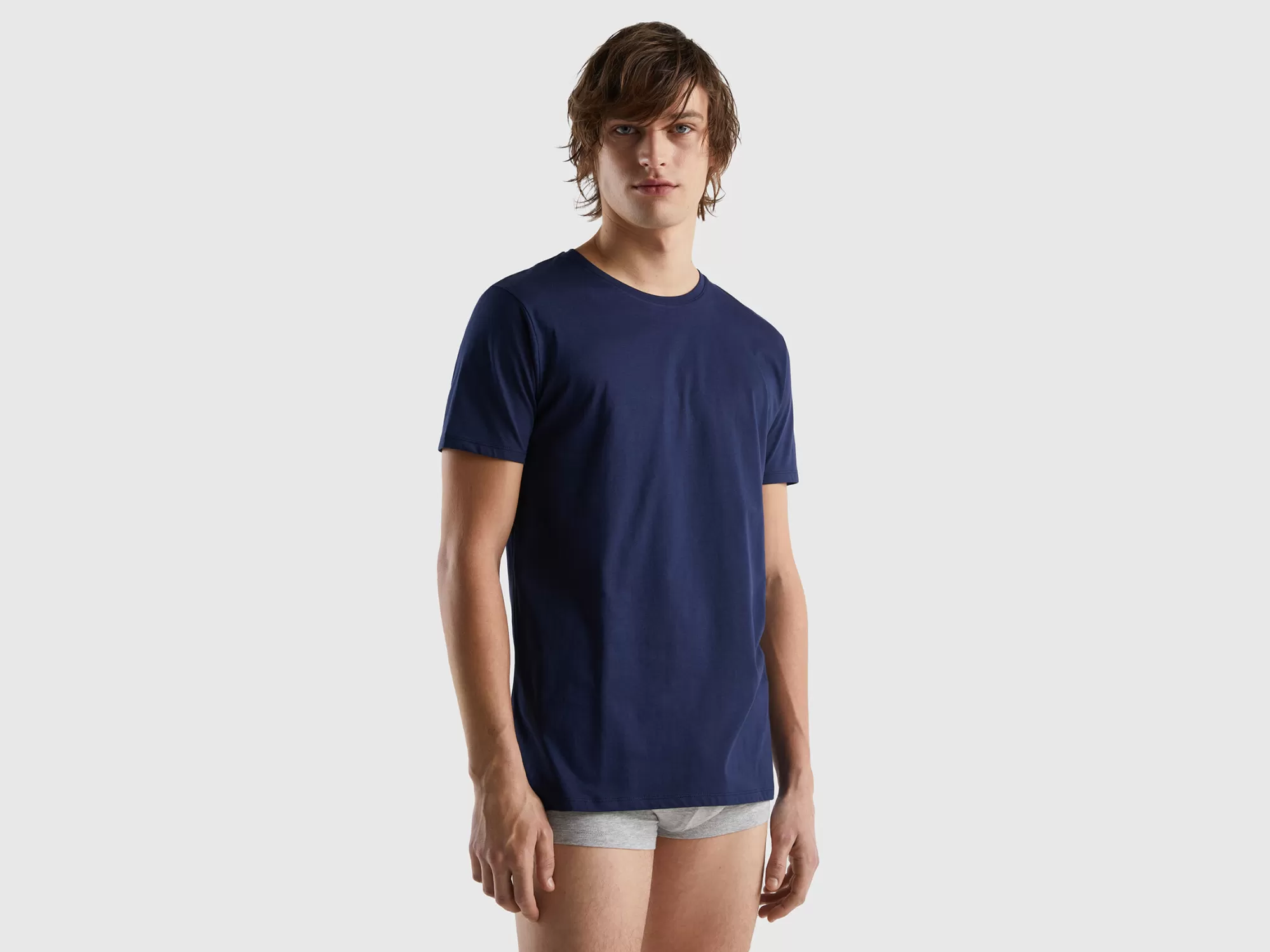 Benetton Camiseta De Algodón De Fibra Larga-Hombre Ropa Interior Y Pijamas