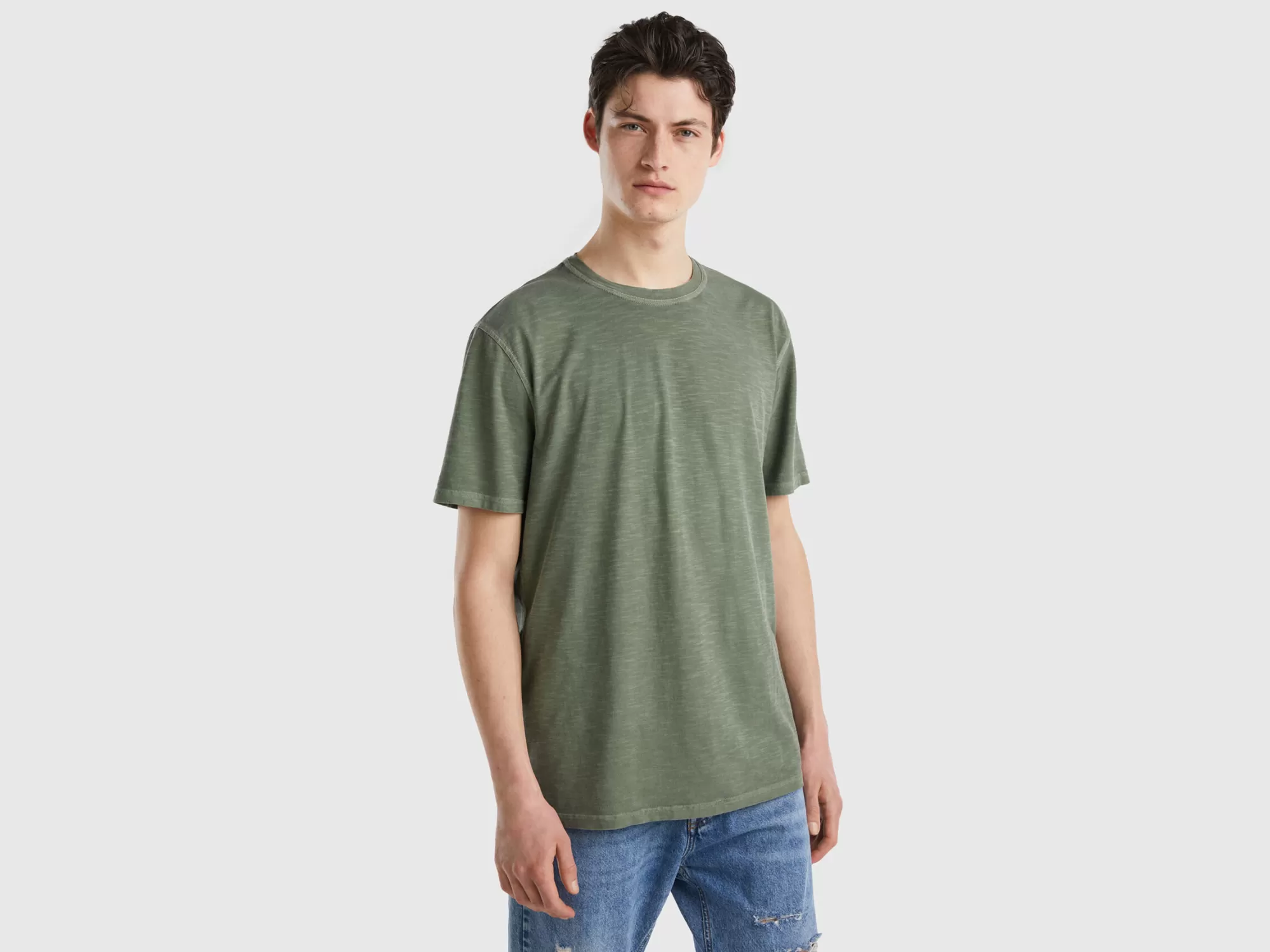 Benetton Camiseta De Algodón Ligero-Hombre Camisetas