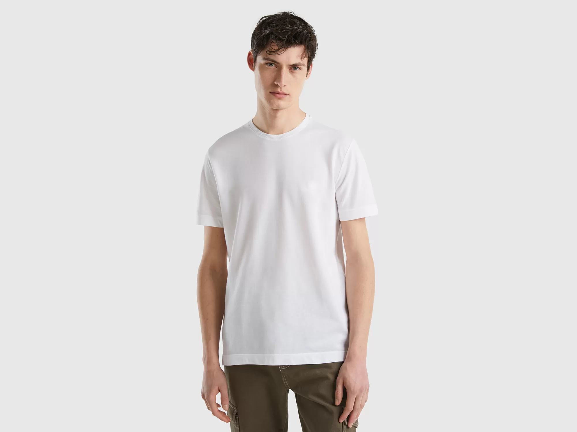 Benetton Camiseta De Algodón Organico-Hombre Camisetas