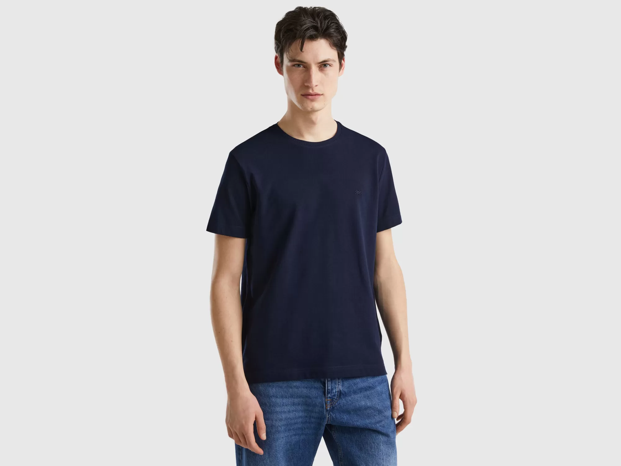 Benetton Camiseta De Algodón Organico-Hombre Camisetas