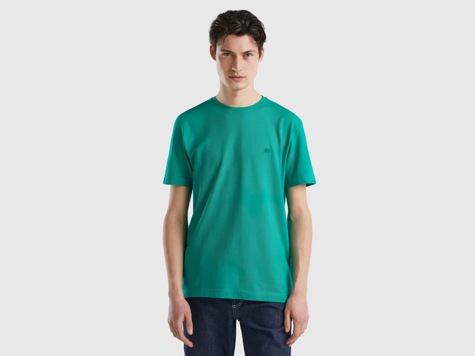 Benetton Camiseta De Algodón Organico-Hombre Camisetas