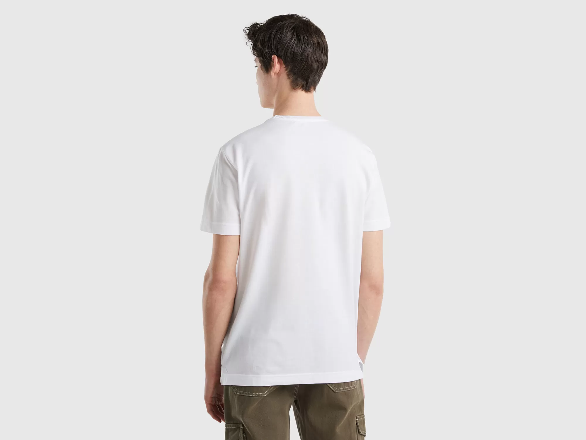 Benetton Camiseta De Algodón Organico-Hombre Camisetas