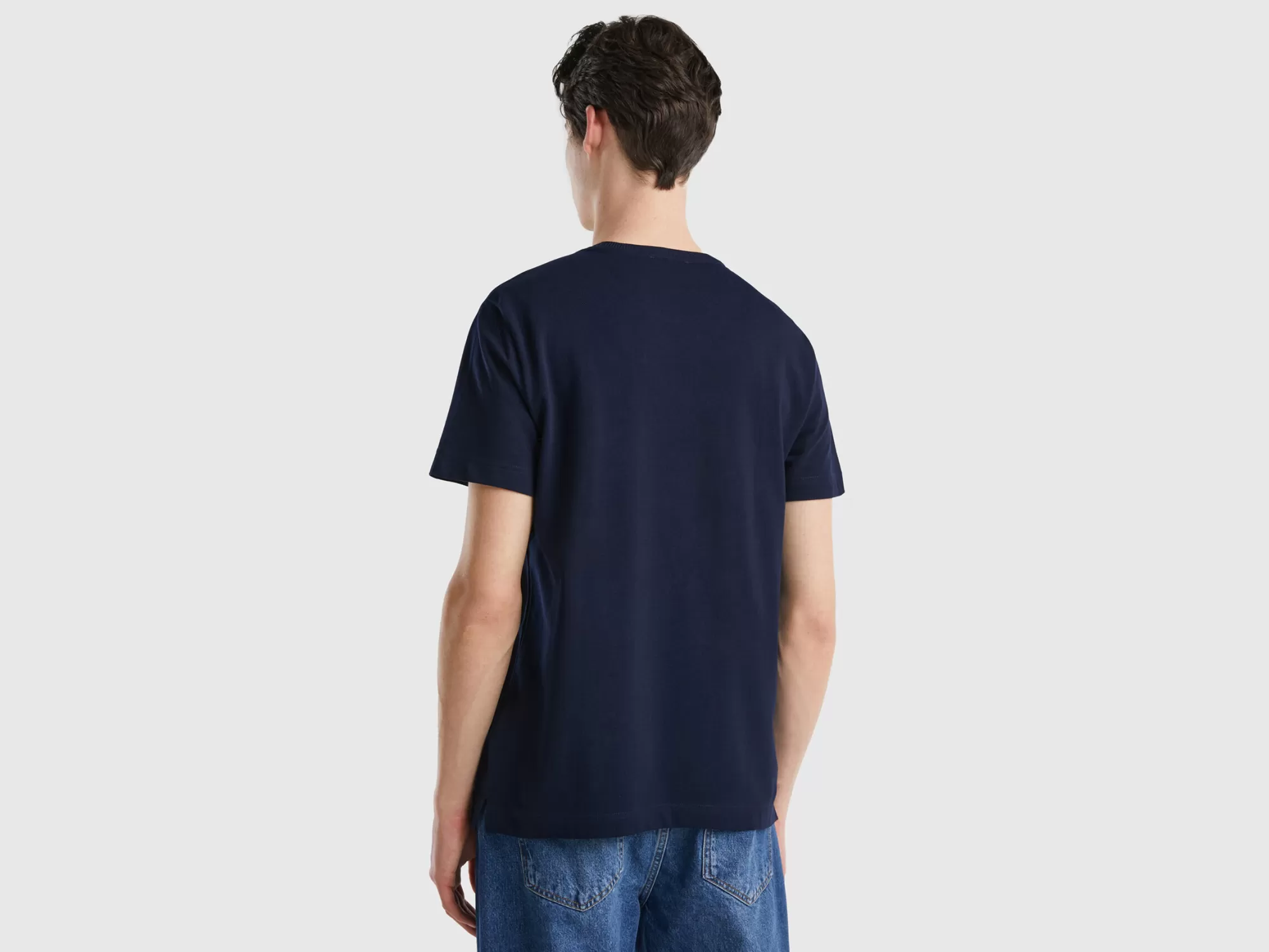 Benetton Camiseta De Algodón Organico-Hombre Camisetas