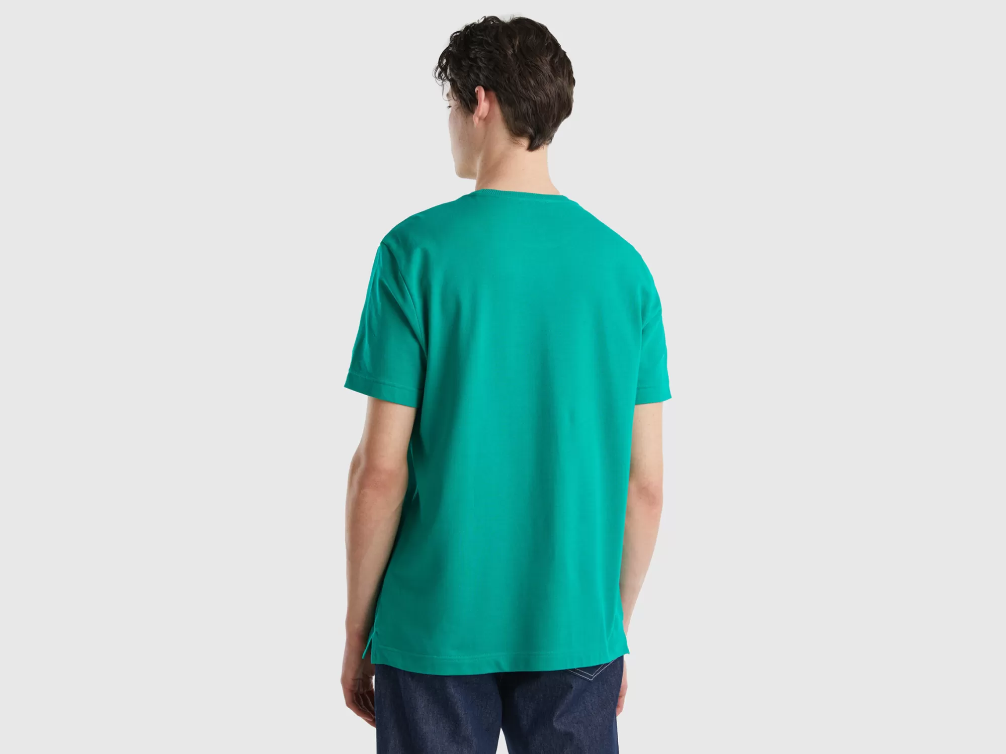 Benetton Camiseta De Algodón Organico-Hombre Camisetas