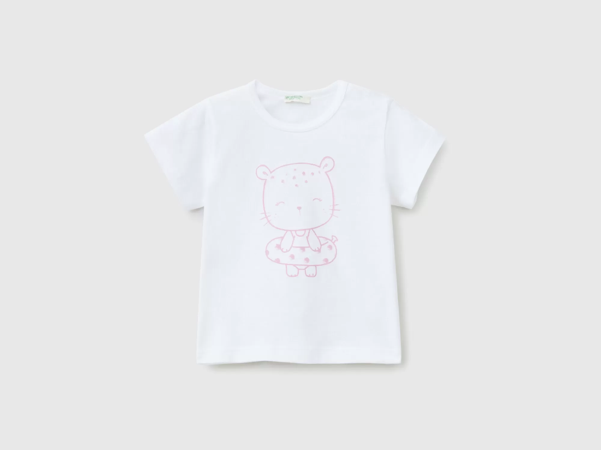 Benetton Camiseta De Algodón Organico Con Estampado-Niños Sudaderas Y Camisetas