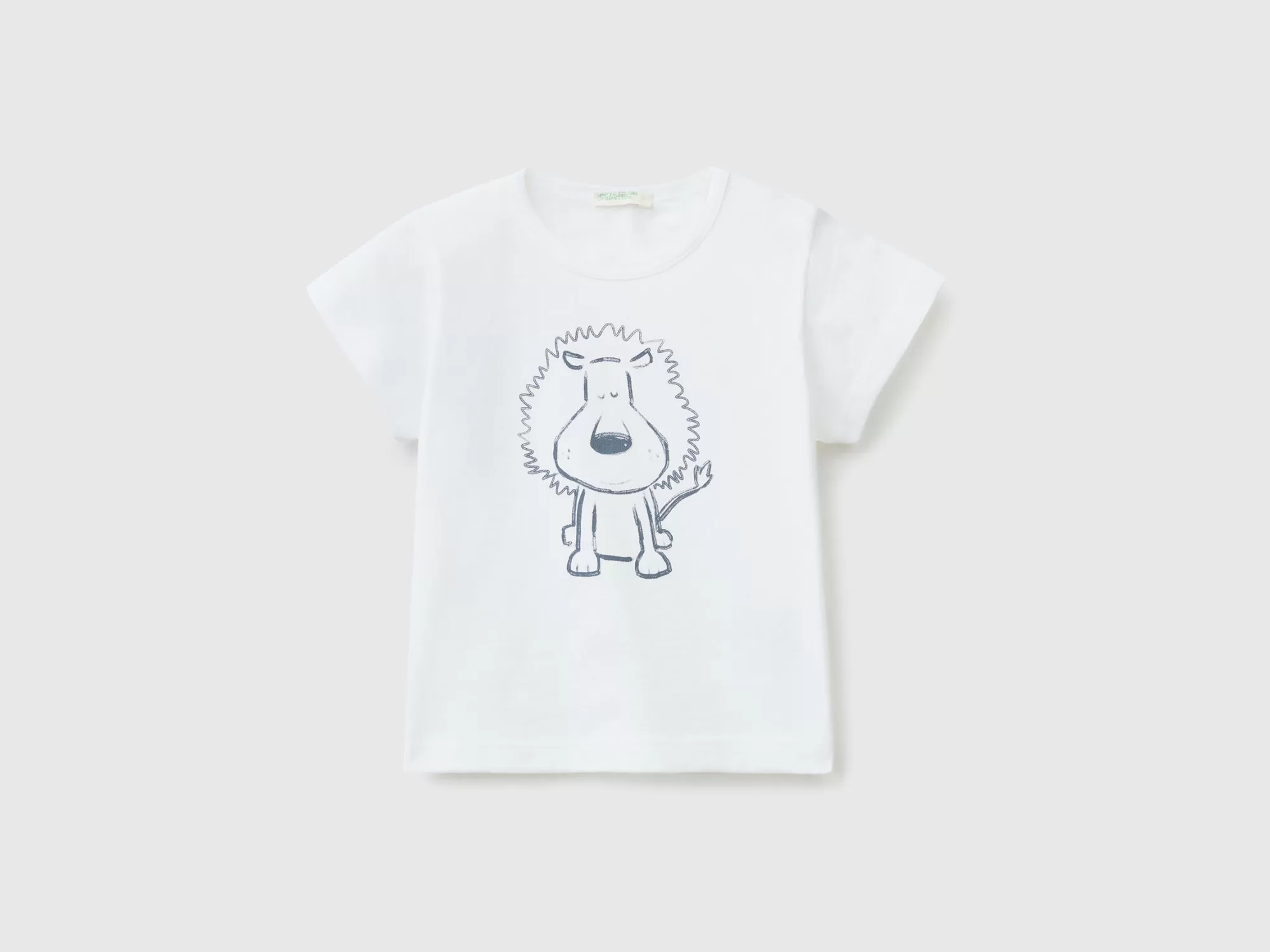 Benetton Camiseta De Algodón Organico Con Estampado-Niños Sudaderas Y Camisetas