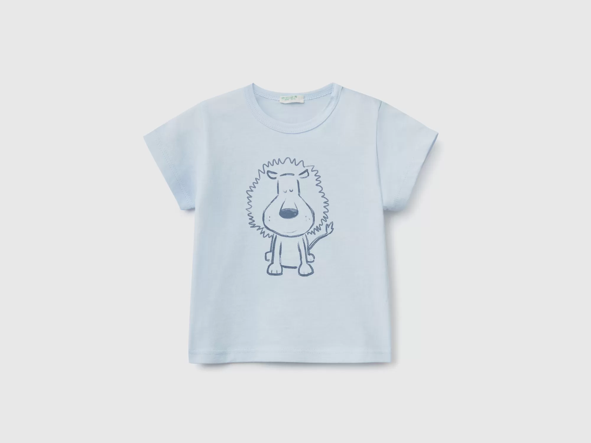 Benetton Camiseta De Algodón Organico Con Estampado-Niños Sudaderas Y Camisetas