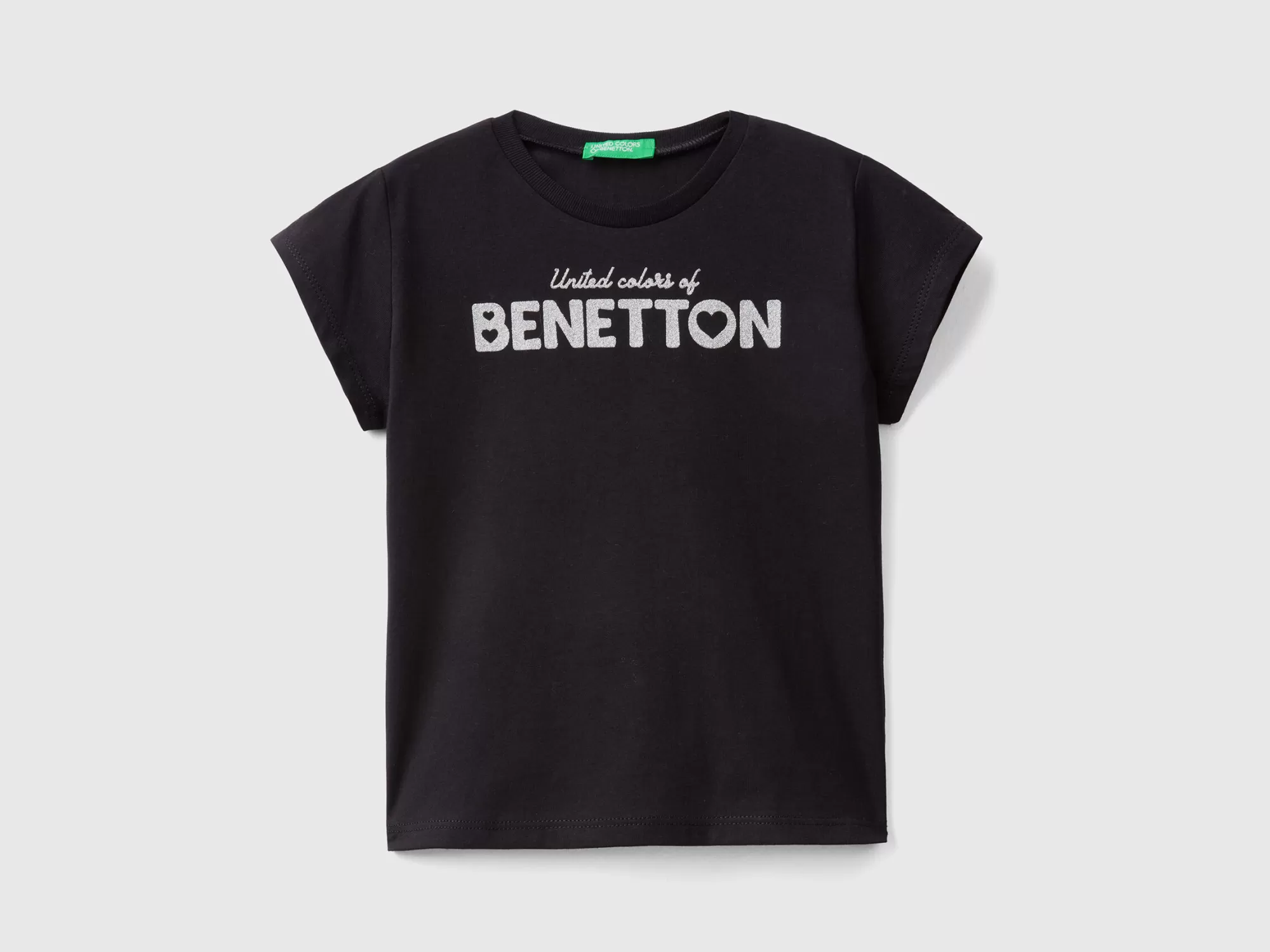 Benetton Camiseta De Algodón Organico Con Estampado-Niños Camisetas Y Camisas