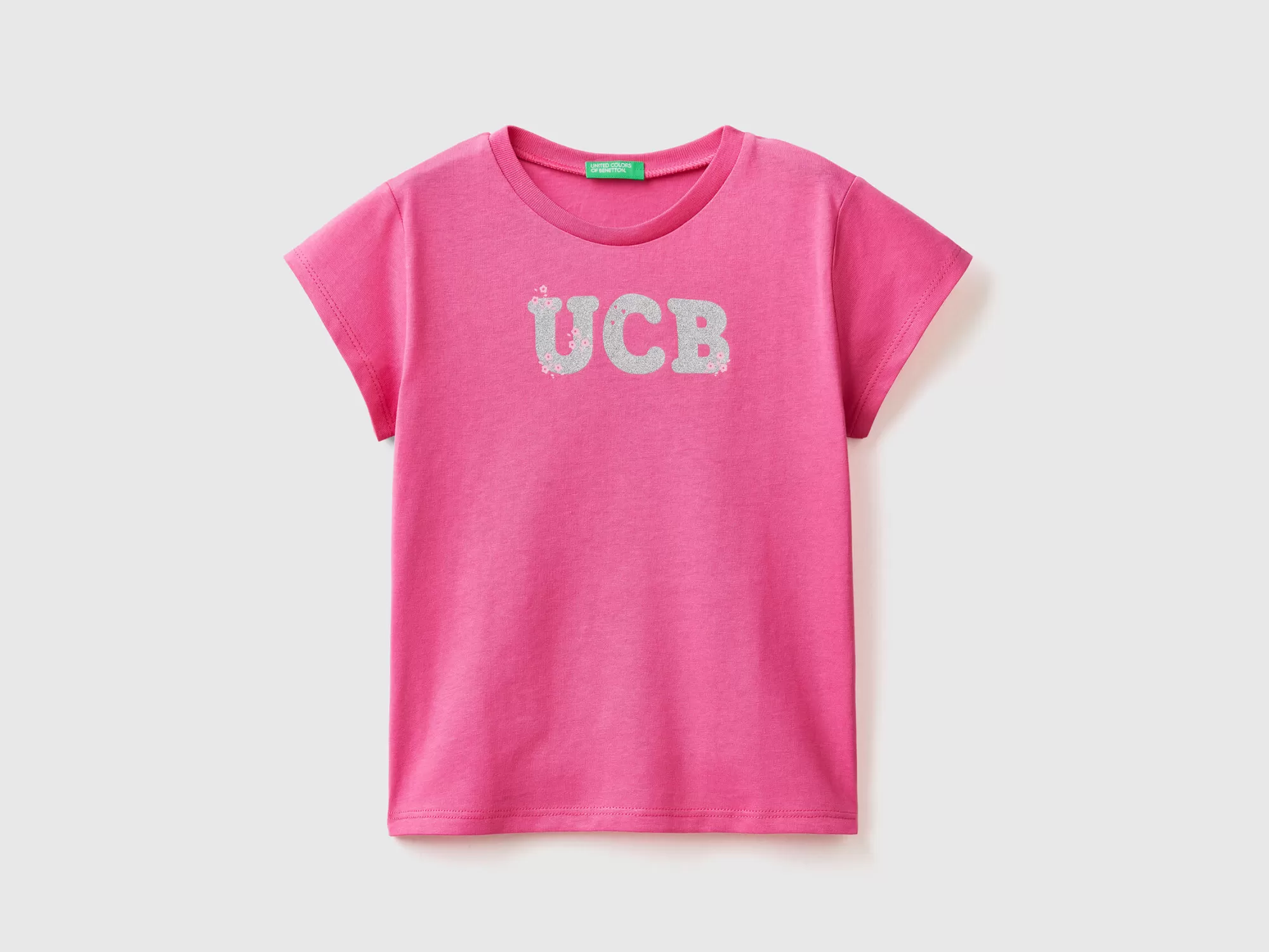 Benetton Camiseta De Algodón Organico Con Estampado-Niños Camisetas Y Camisas