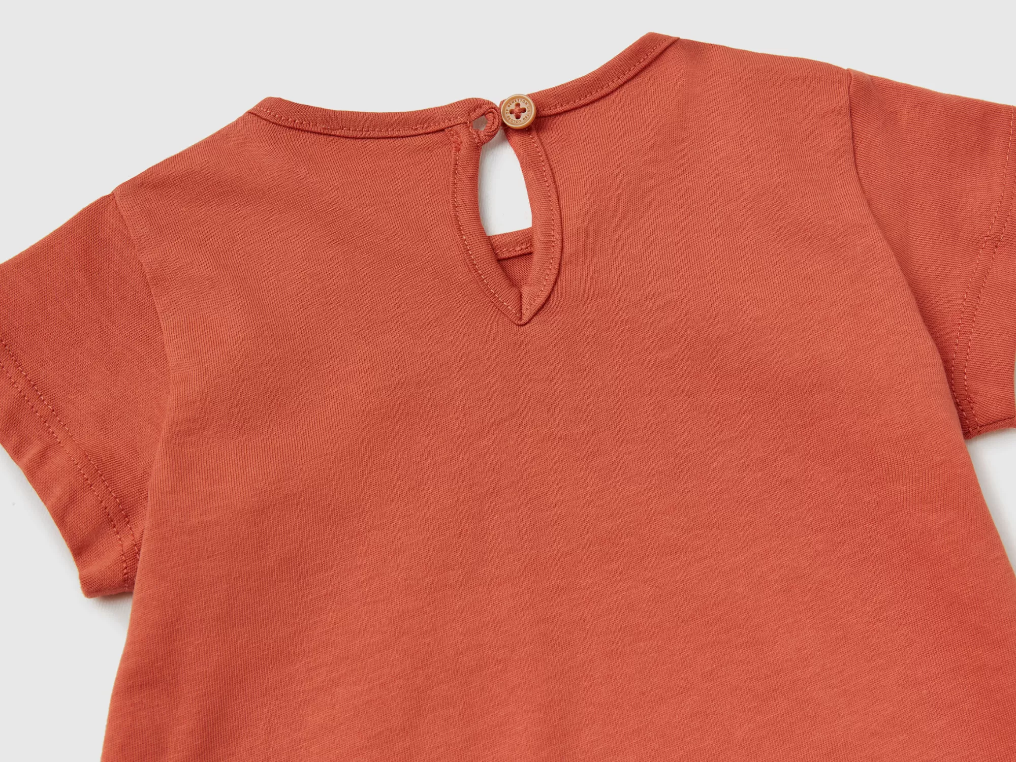 Benetton Camiseta De Algodón Organico Con Estampado-Niños Sudaderas Y Camisetas