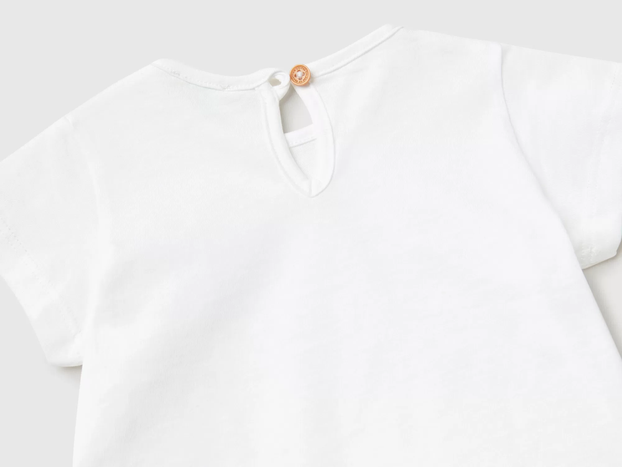 Benetton Camiseta De Algodón Organico Con Estampado-Niños Sudaderas Y Camisetas