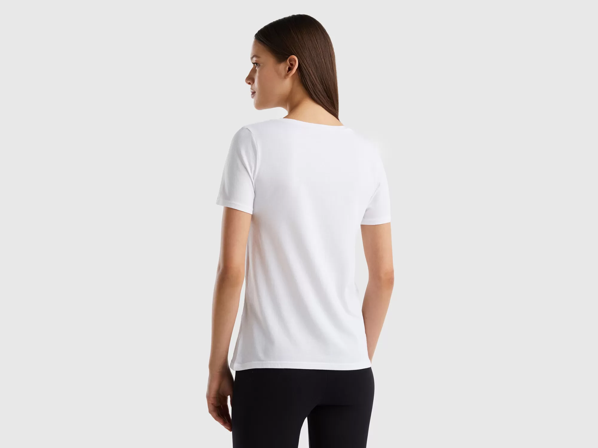 Benetton Camiseta De Algodón Organico Super Stretch-Mujer Ropa Interior Y Pijamas