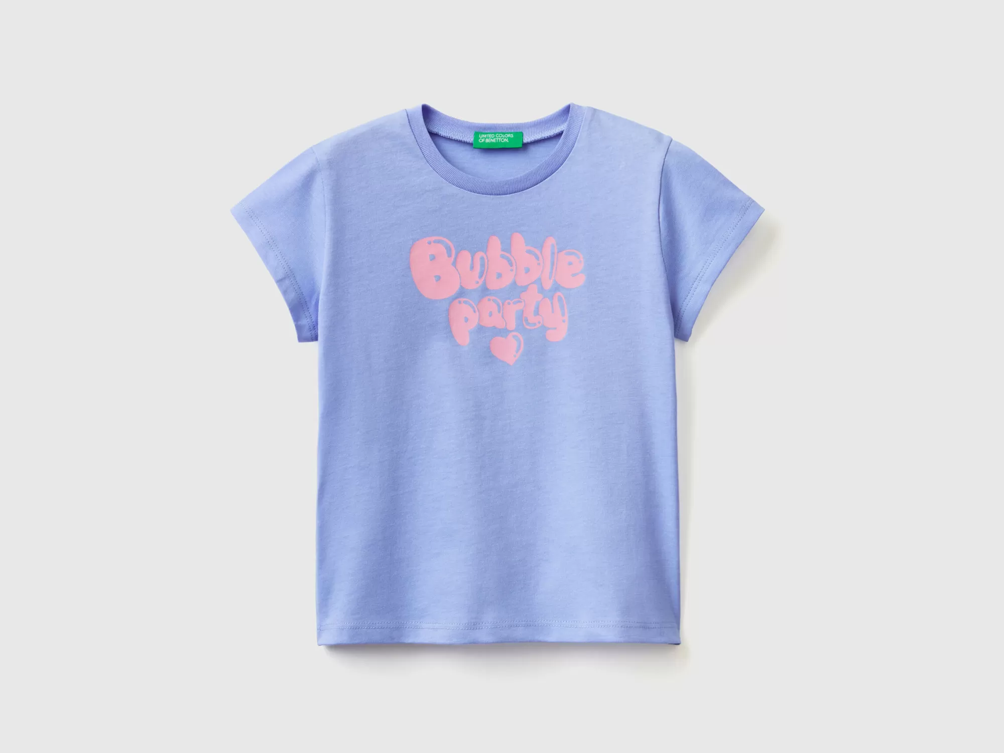 Benetton Camiseta De Cuello Redondo Con Estampado-Niños Camisetas Y Camisas