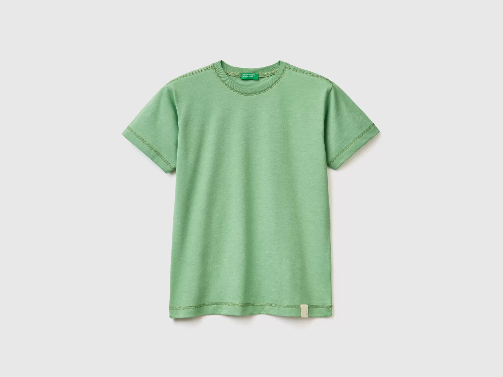 Benetton Camiseta De Cuello Redondo En Tejido Reciclado-Niños Camisetas Y Camisas