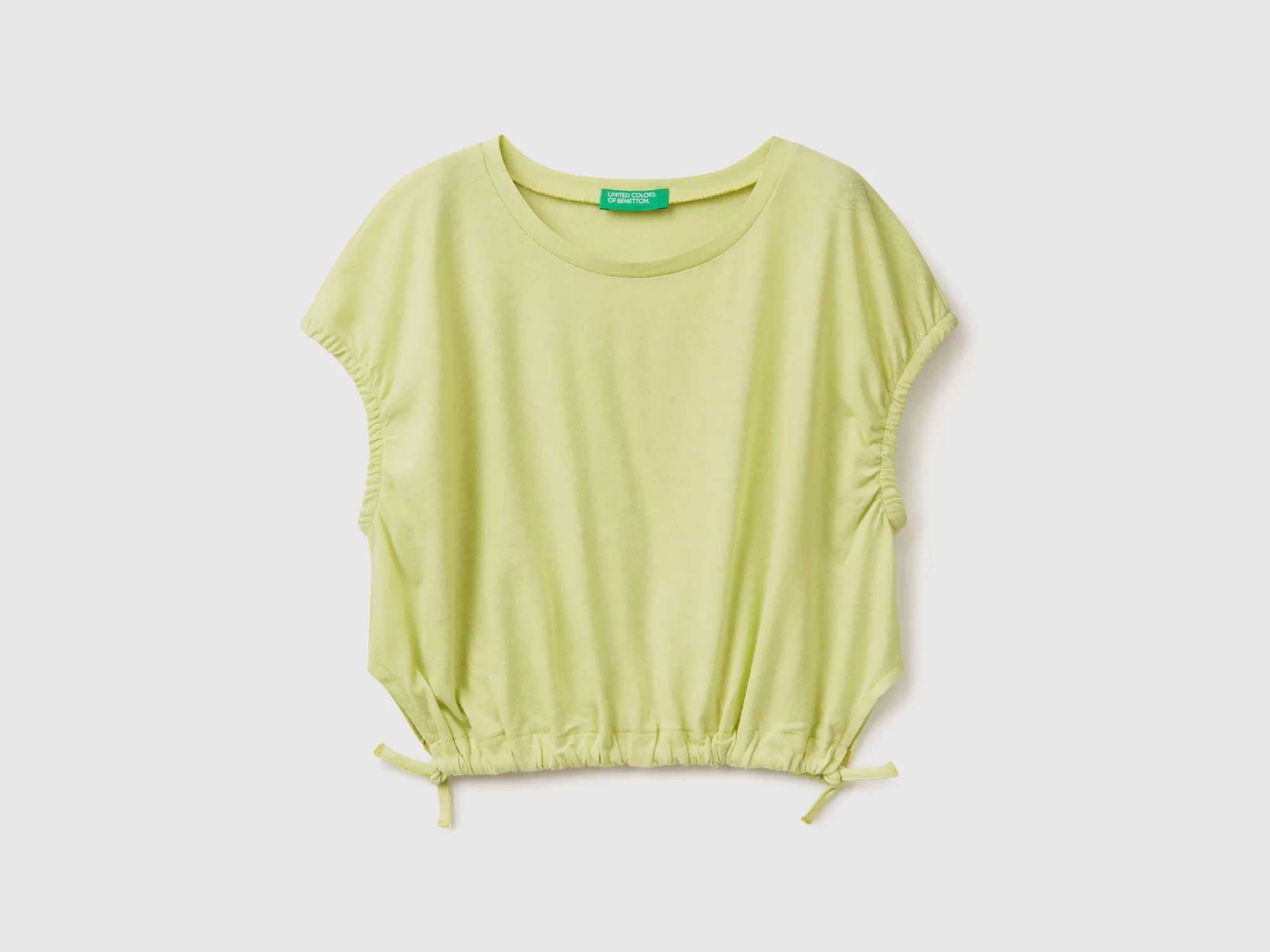 Benetton Camiseta De Lino Mixto Con Cordones-Niños Camisetas Y Camisas