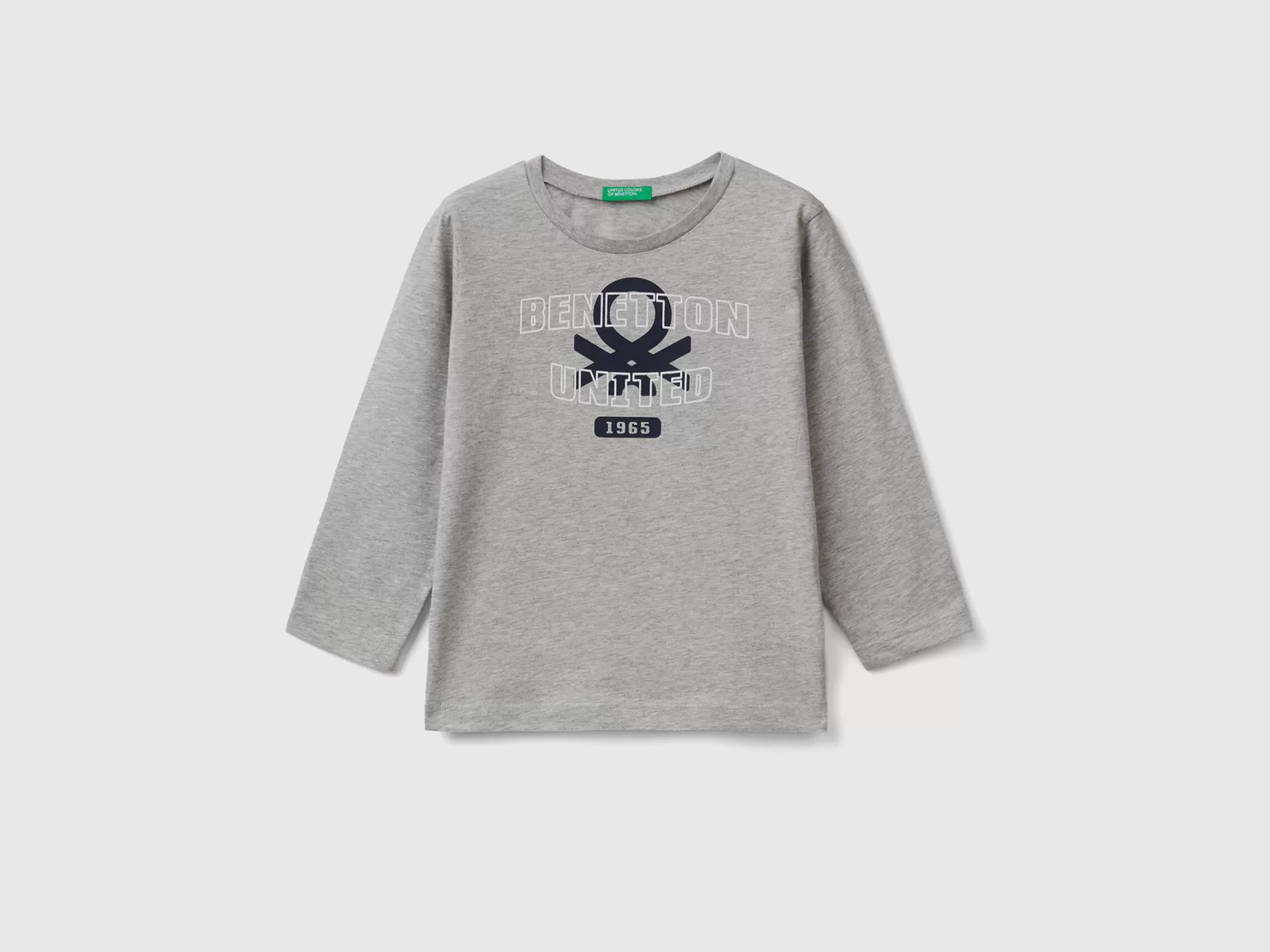 Benetton Camiseta De Manga Larga De Algodón Organico-Niños Camisetas Y Camisas