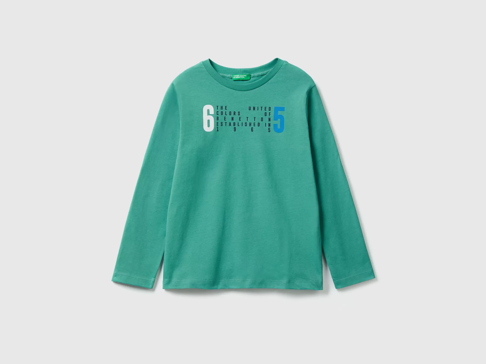 Benetton Camiseta De Manga Larga De Algodón Organico-Niños Camisetas Y Camisas