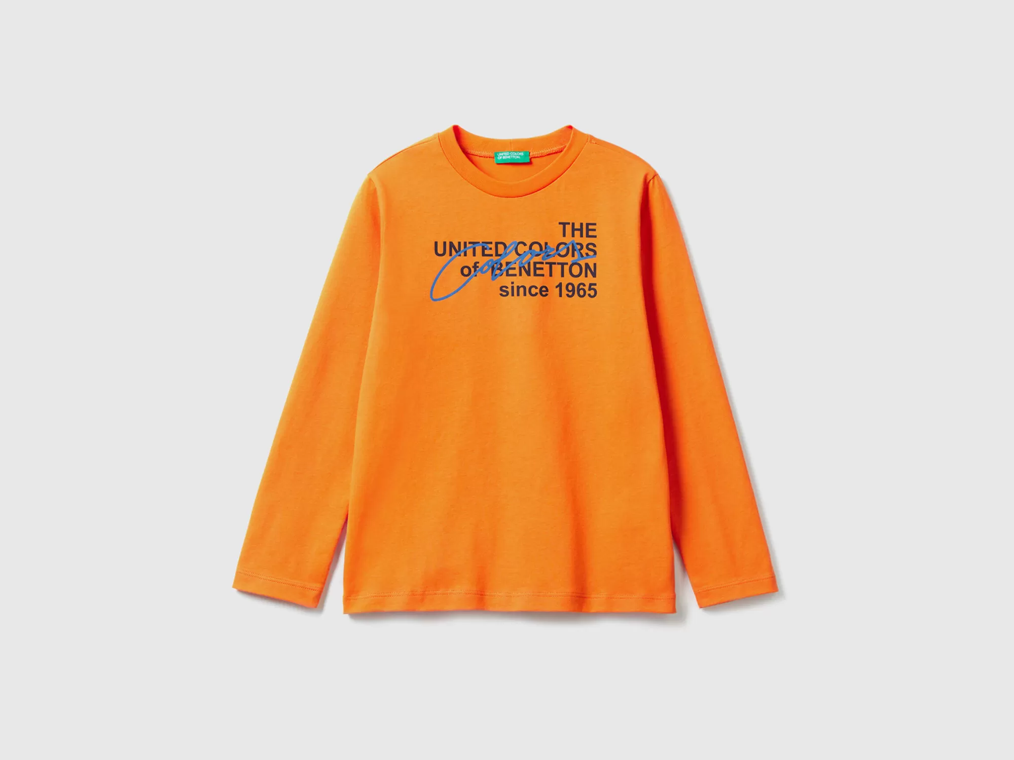 Benetton Camiseta De Manga Larga De Algodón Organico-Niños Camisetas Y Camisas