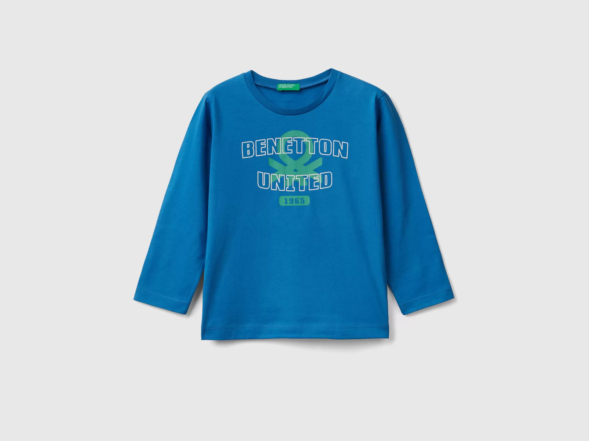 Benetton Camiseta De Manga Larga De Algodón Organico-Niños Camisetas Y Camisas