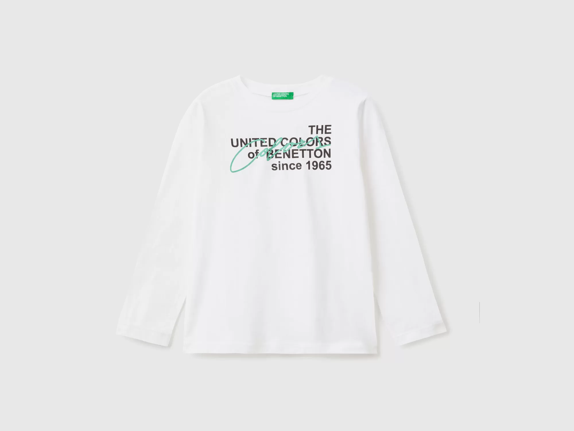 Benetton Camiseta De Manga Larga De Algodón Organico-Niños Camisetas Y Camisas